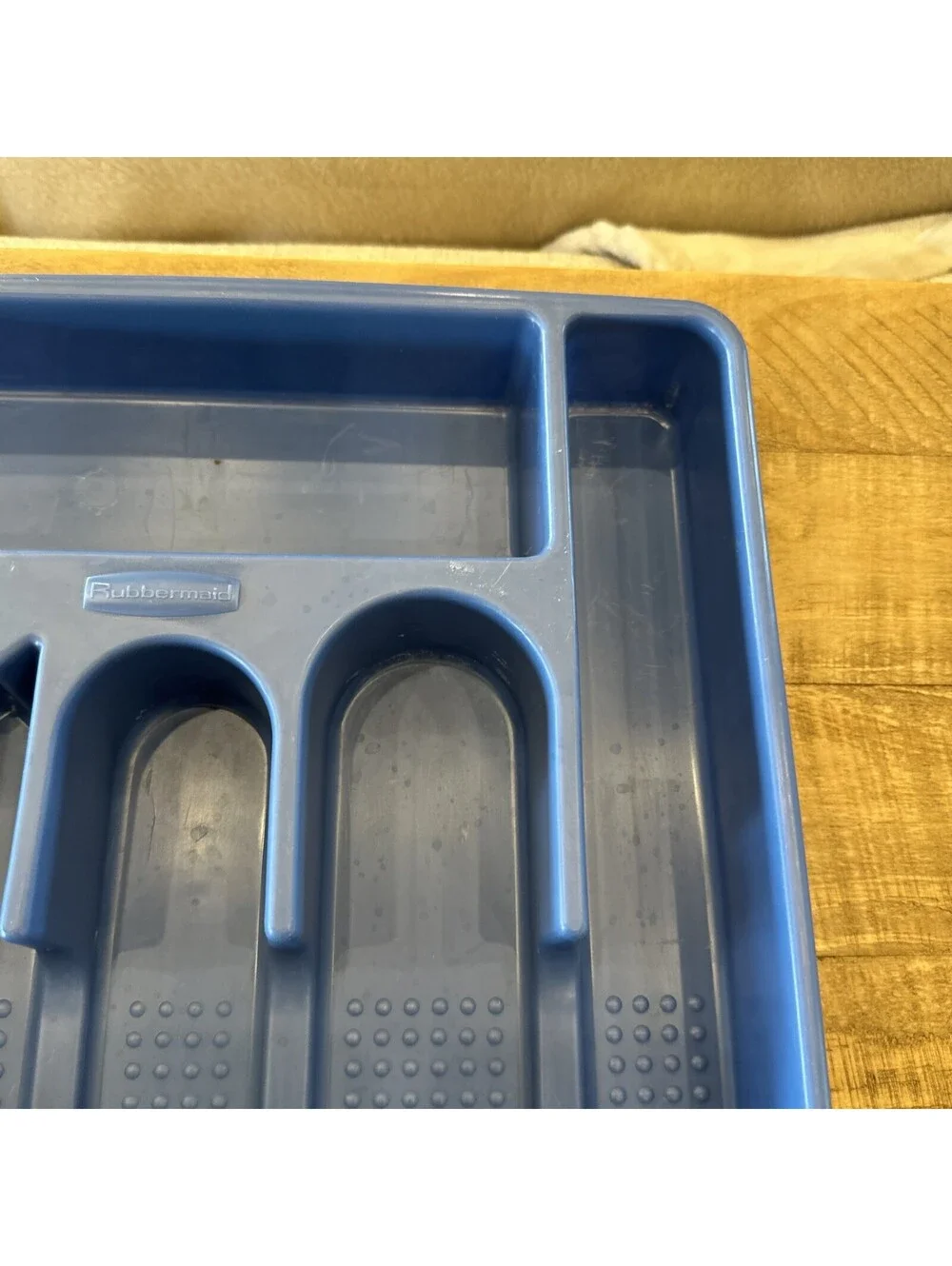 Vintage Rubbermaid Cutlery Organizer Flatware Blue 1994 Heavy Plastic 2925